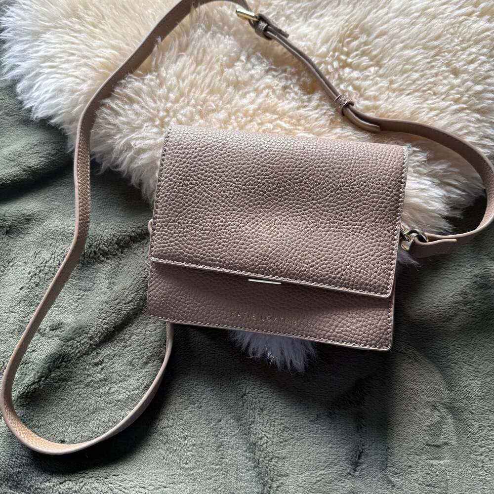 Katie Loxton London Faux Leather Cross-Body Bag - Taupe Beige